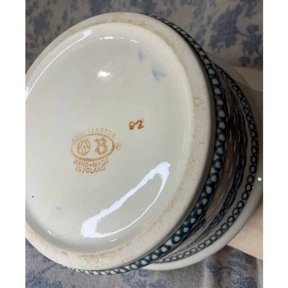 Boleslawiec Hand-Made in Poland Cobalt Blue Stoneware Pottery Baking Dish - Picture 6 of 6